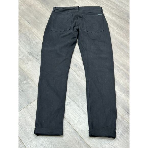 Hudson Women's Black Stretch Harkin Super Skinny Cuffed Jeans Size 25 - Picture 2 of 9